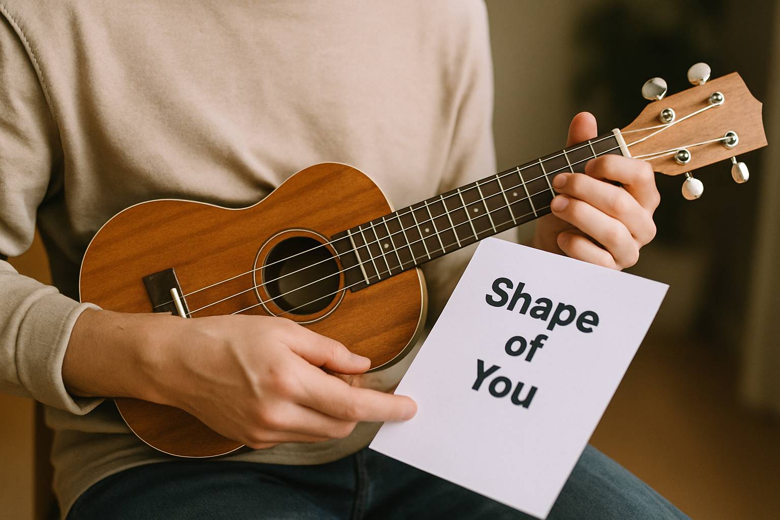 Comment jouer « shape of you » au ukulélé